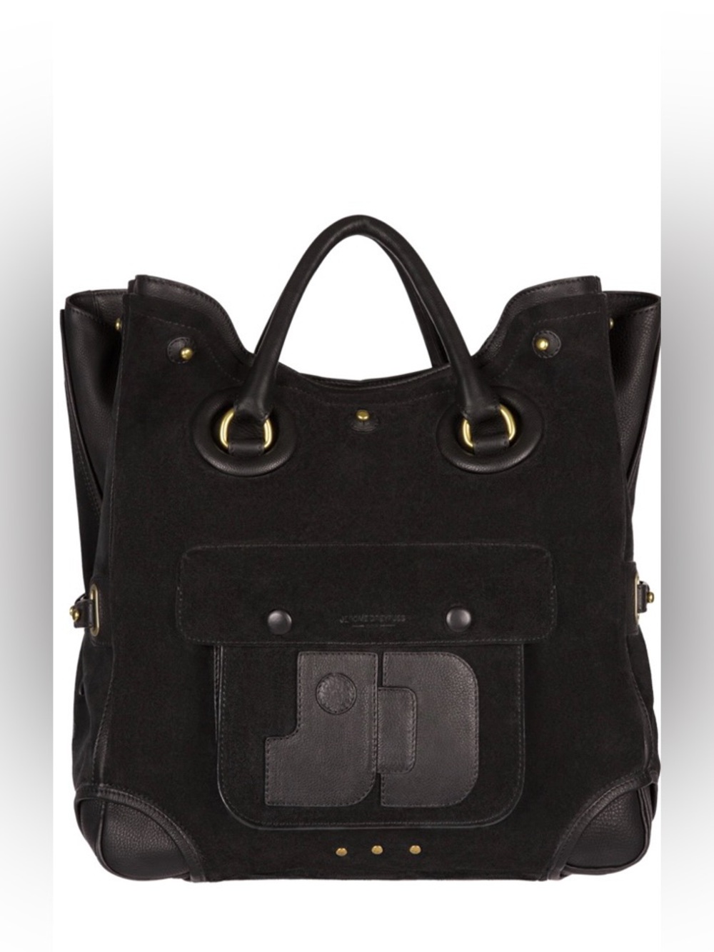 Jerome Dreyfuss Jacky Black Suede Satchel